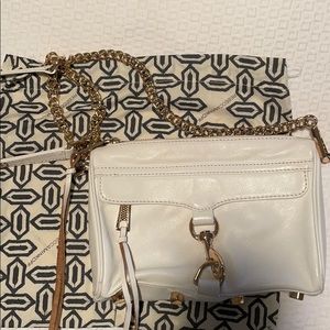 REBECCA MINKOFF white and gold crossbody bag!